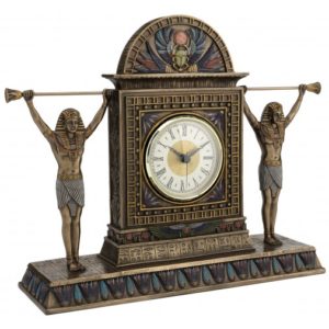 Egyptian Dual Statue Clock