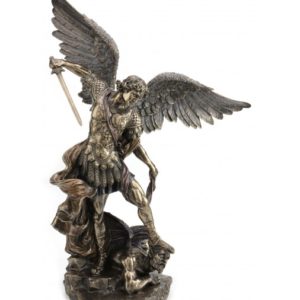 Saint Michael Standing Over Demon With Sword – Large