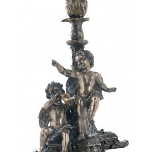 Cherubs Playing Music Candle Holder