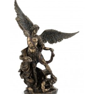Saint Michael Standing Over Demon With Sword