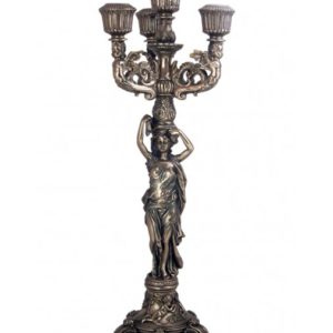 Lady In Toga Raise Right Arm Candelabrum