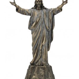 Jesus With Open Arms Standing On Stone